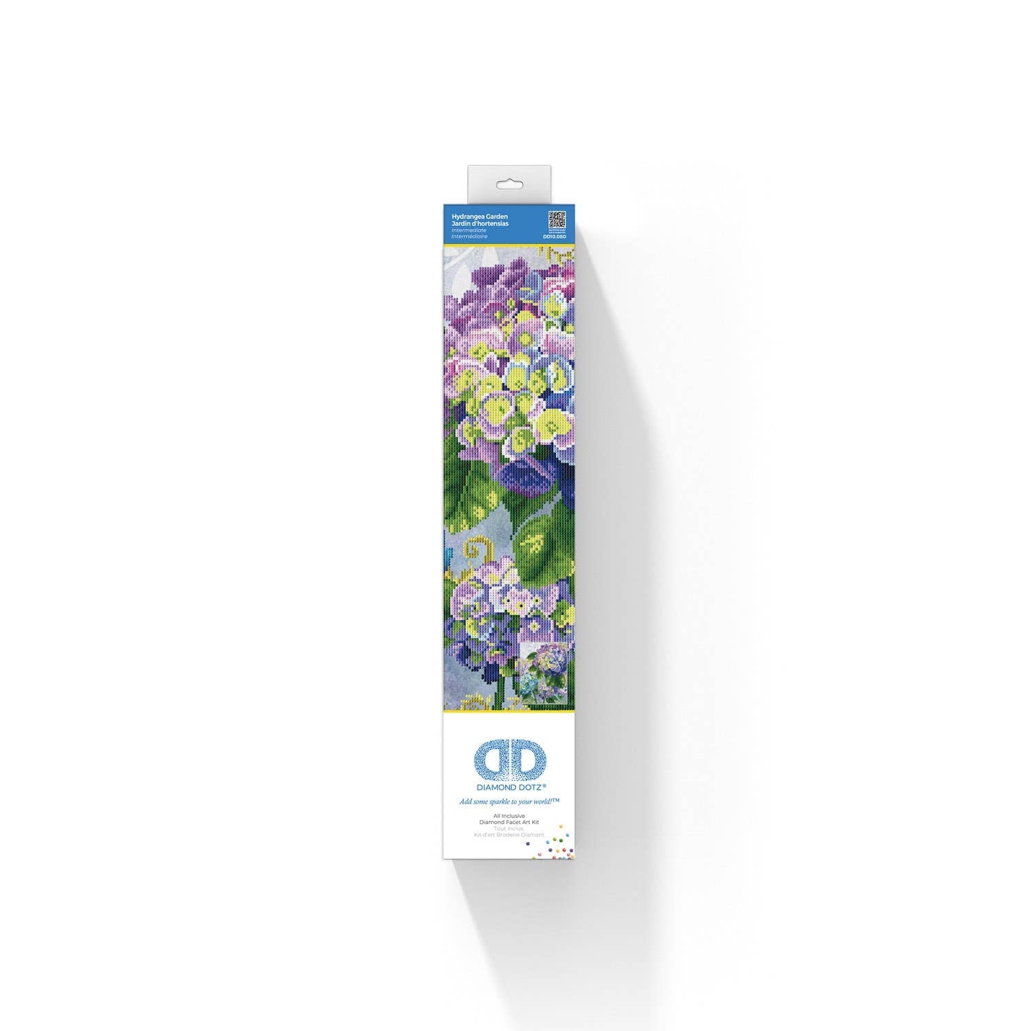 Diamond Dotz diamond painting kit packaging with floral design on a white background