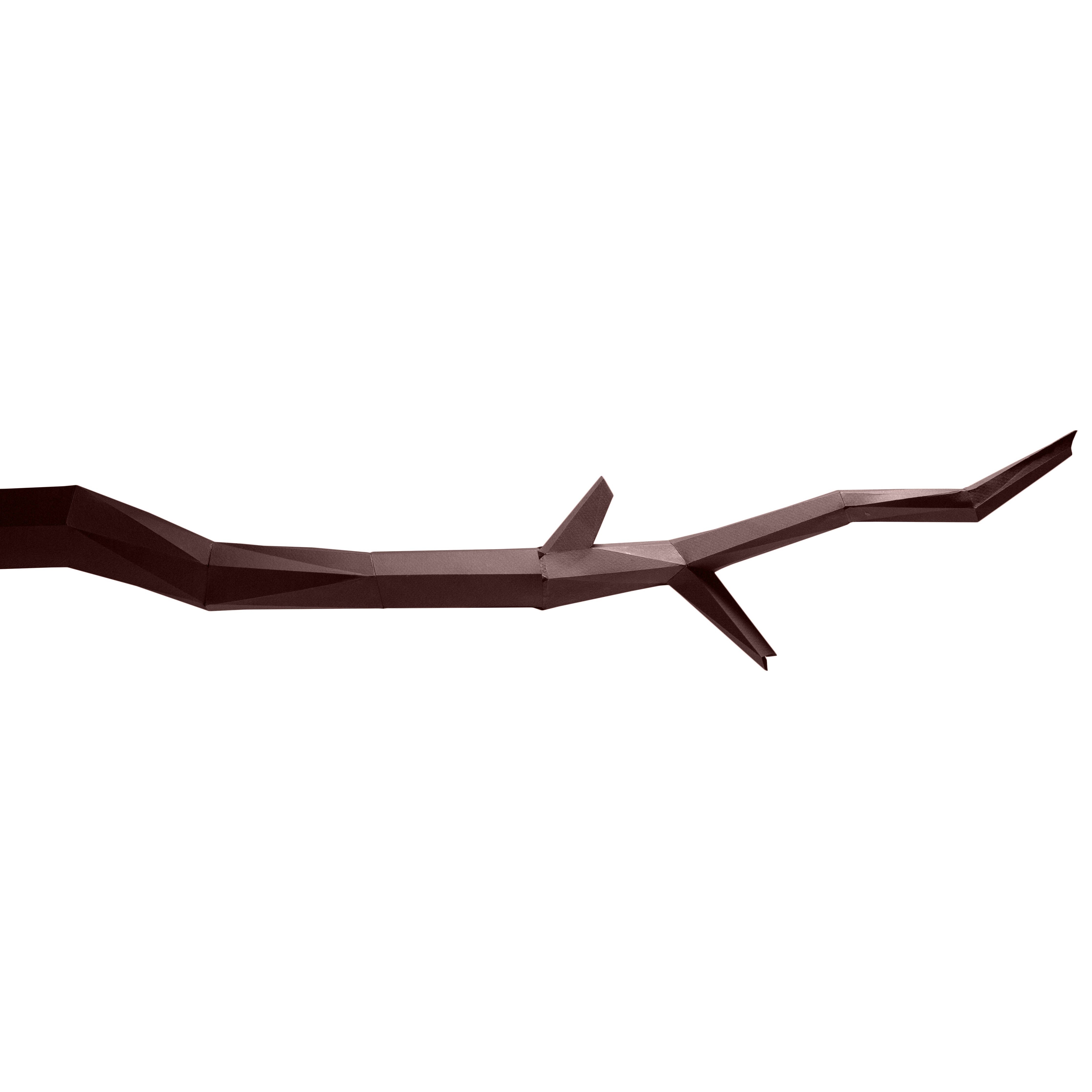 Artistic depiction of a bird in flight with a minimalistic design on a white background
