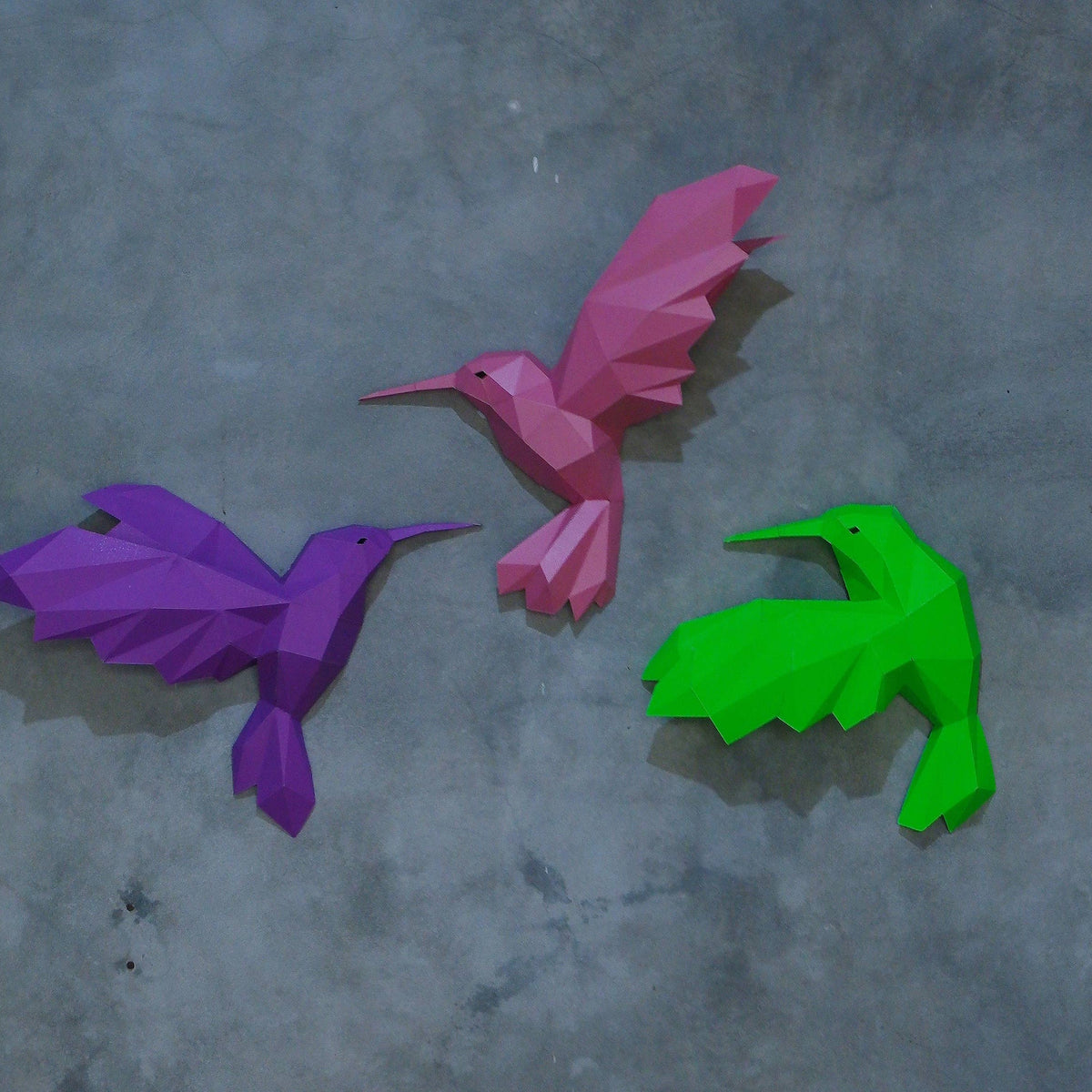 Hummingbirds PaperCraft Origami Wall Art – CraftKits