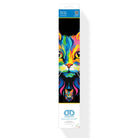 Packaging of a diamond painting kit with a colorful cat design on a white background