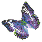 Pixelated butterfly design on a white background