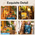 Collage of detailed miniature scenes with furniture and decor.