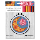 Bucilla Mindful Stitching counted cross stitch kit with celestial design on packaging