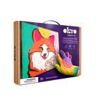 Okto Sensory Art packaging with a colorful dog illustration on a white background