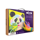 Okto Sensory Art packaging with a colorful panda design on a white background